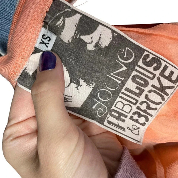 Young Fabulous & Broke Top Tumbleweed Striped Sweater Mango‎ Orange Size XS - Picture 7 of 11